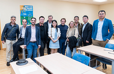 Fernando Gutiérrez, Julio Amador, Miguel Manjón, Alfredo Gutiérrez, Juan Carlos Hernández y alumnos del Master