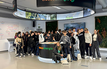 Grupo 1 de 3º de ESO del IES Manuela Malasaña durante su visita a Ciudadenergía